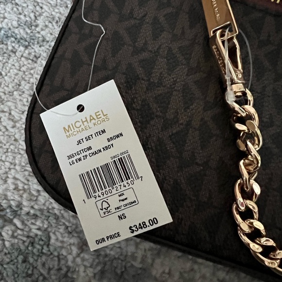 BNWT Michael Kors Over The Shoulder Purse. With Monogram - Picture 4 of 7